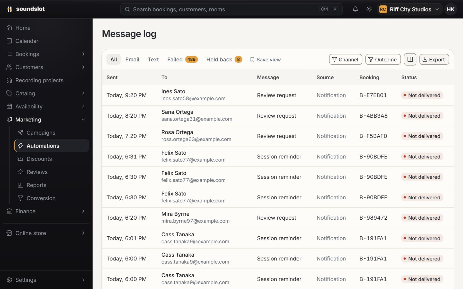 Marketing automations: Enable and inspect
