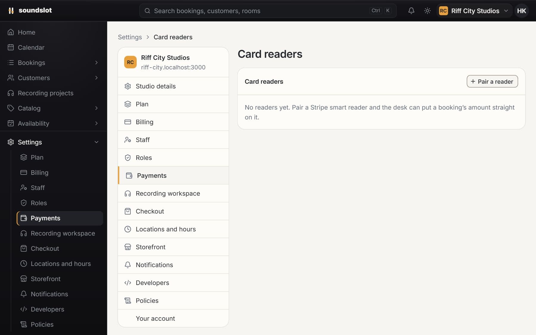 Desk payments & cash tracking: Review the record