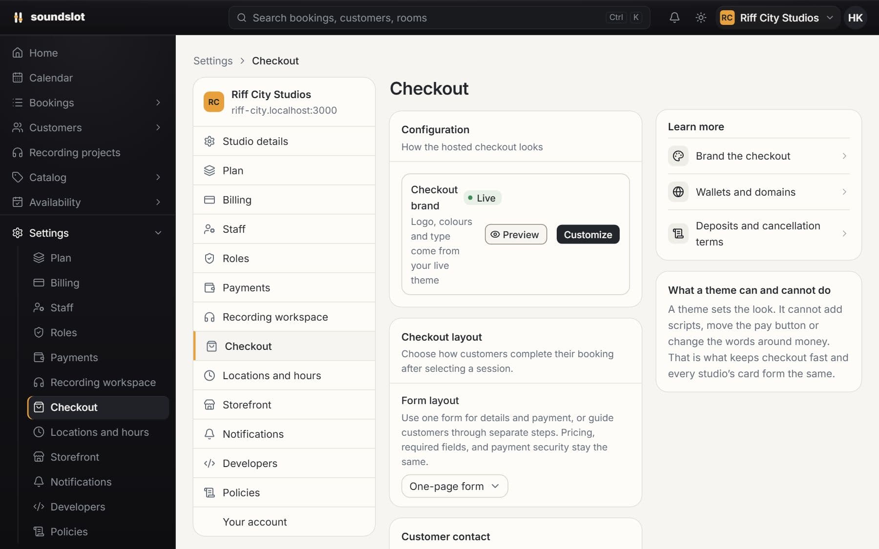 Online booking checkout: Receive the outcome