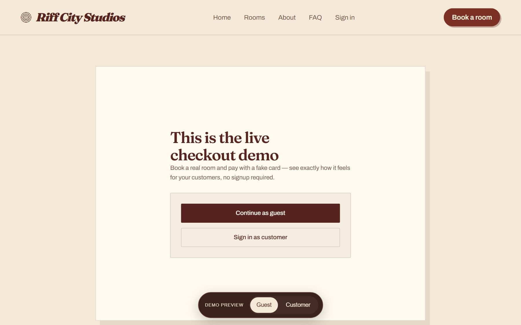 Customer accounts & bands: Sign in to the studio