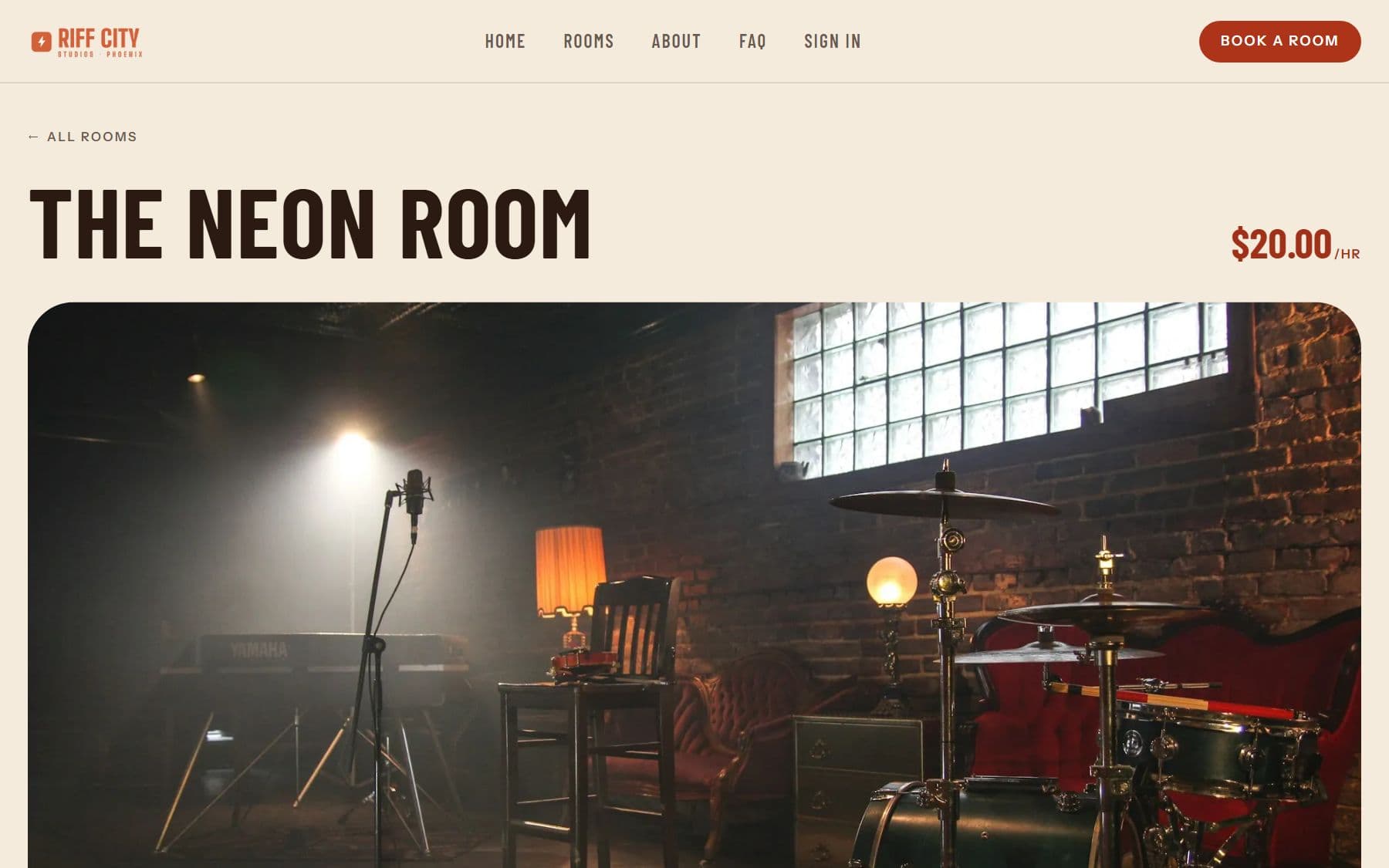 Corner on a room page