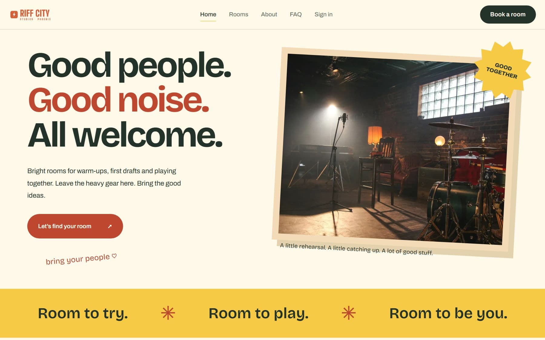 Daylight on the demo studio's home page