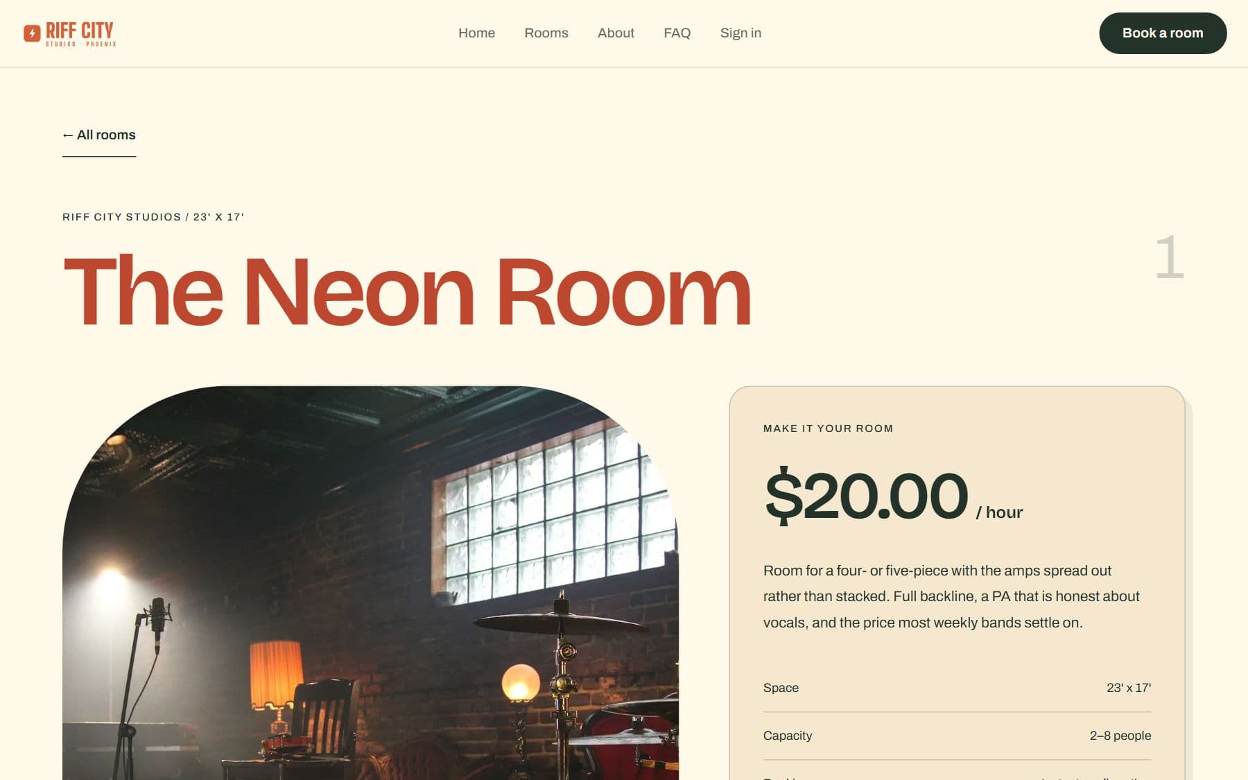 Daylight on a room page