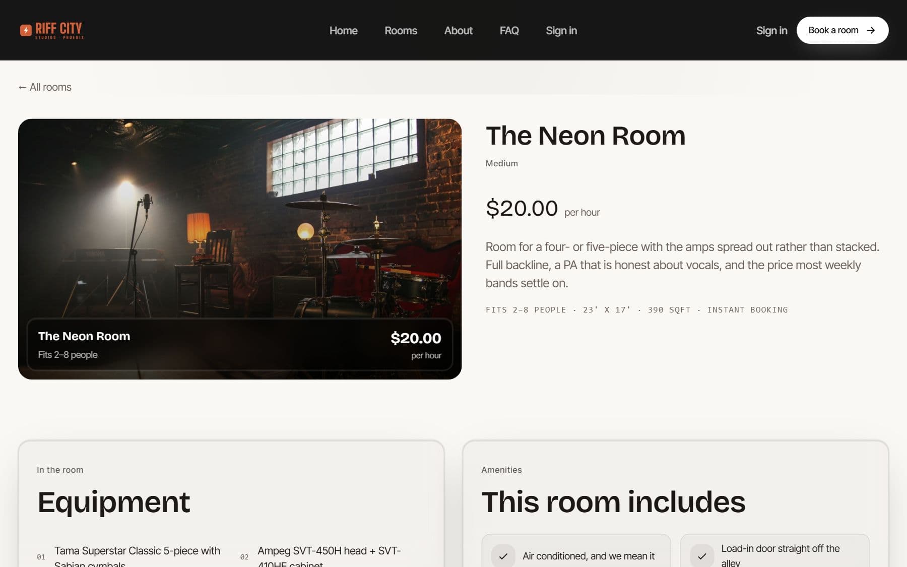 Loft on a room page